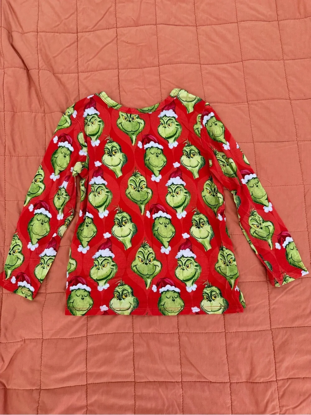 Posh Peanut Grinch Face Long Sleeve Shirt 2T VGUC